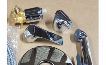 Набір для гігієнічного душа та змішувач врізний Imprese Kucera хром ( VR30105Z-BT)