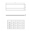 Фронтальна панель для ванни Ideal Standard Simplicity 150x55 см + кріплення для панелі (W004701)