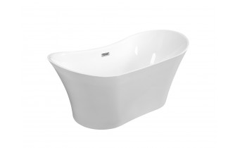Окремостояча акрилова ванна Besco Amber 170x80 з сифоном click / clack, чорний (WAS-170-ABC)