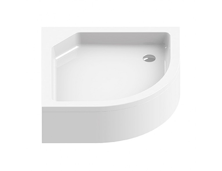 Душовий піддон напівкруглий глибокий NEW TRENDY ARTUS 80x80x21 см (B-0359)