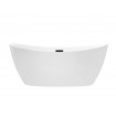 Окремостояча акрилова ванна Besco Ayla 170x80 з сифоном click / clack, чорний (WAS-170-ACZ) Окремостояча акрилова ванна Besco Ayla 170x80 з сифоном click / clack, чорний (WAS-170-ACZ)