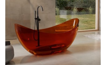 Ванна овальна окремостояча з матеріалу ResiCast Besco Axya Earth Rust 180x80x75 см, + сифон Chrome, Охра, коричнево-червона, прозора ванна (WAA-180-ERC) Ванна овальна окремостояча з матеріалу ResiCast Besco Axya Earth Rust 180x80x75 см, + сифон Chrome, Охра, коричнево-червона, прозора ванна (WAA-180-ERC)