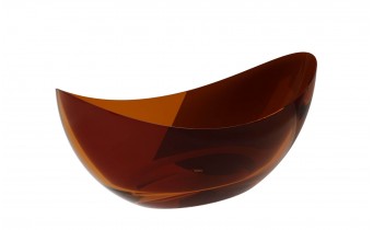 Ванна овальна окремостояча з матеріалу ResiCast Besco Axya Earth Rust 180x80x75 см, + сифон Chrome, Охра, коричнево-червона, прозора ванна (WAA-180-ERC)