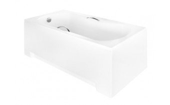 Ванна акрилова з ручками Besco Aria Plus 140x70, пряма + 2 ручки Standard (WAA-140-PU)