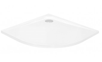 Душовий піддон акриловий, напівкруглий Besco Asco Ultraslim 90x90 см (BMAS-90)