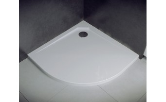 Душовий піддон акриловий, напівкруглий Besco Asco Ultraslim 90x90 см (BMAS-90)
