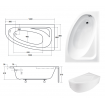 Ванна акрилова Besco Cornea 140x80 R, асиметрична (WAC-140-NP) Ванна акрилова Besco Cornea 140x80 R, асиметрична (WAC-140-NP)