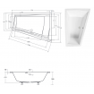 Ванна акрилова для двох осіб Besco Intima Duo Slim 170x125 R, асиметрична, торець бортика 15 мм (WAID-170-SP ) Ванна акрилова для двох осіб Besco Intima Duo Slim 170x125 R, асиметрична, торець бортика 15 мм (WAID-170-SP )