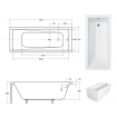 Ванна акрилова Besco Modern Slim 170x70, пряма, торець бортика 15 мм (WAM-170-SL) Ванна акрилова Besco Modern Slim 170x70, пряма, торець бортика 15 мм (WAM-170-SL)