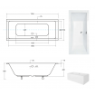 Ванна акрилова Besco Quadro Slim 170x75, пряма, торець бортика 15 мм (WAQ-170-SL) Ванна акрилова Besco Quadro Slim 170x75, пряма, торець бортика 15 мм (WAQ-170-SL)