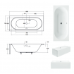 Ванна акрилова Besco Vitae 160x75, пряма (WAV-160-PK) Ванна акрилова Besco Vitae 160x75, пряма (WAV-160-PK)