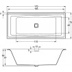 Ванна акрилова Riho Still Square LED 170x75 см, L (BR0200500K00131) Ванна акрилова Riho Still Square LED 170x75 см, L (BR0200500K00131)