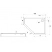 Душовий піддон NEW TRENDY NEW AZURA R 100x80x15 см (B-0417) Душовий піддон NEW TRENDY NEW AZURA R 100x80x15 см (B-0417)