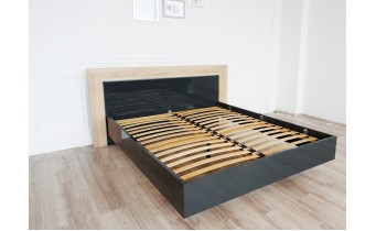 Двоспальне ліжко Embawood Capri / Капрі 140x200, Дуб сонома/сірий (EW5)