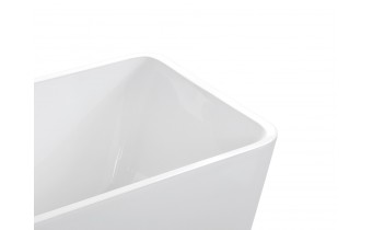 Окремостояча акрилова ванна Besco Evita 160x80 з сифоном click / clack, чорний (WAS-160-ECZ)
