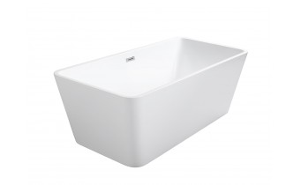 Окремостояча акрилова ванна Besco Evita 160x80 з сифоном click / clack, чорний (WAS-160-ECZ)