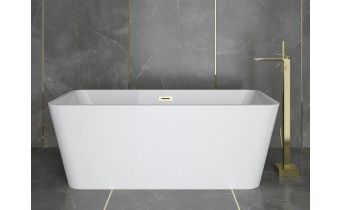 Окремостояча акрилова ванна Besco Evita 160x80 з сифоном click / clack, чорний (WAS-160-ECZ)