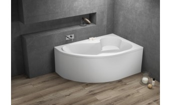 Ванна Polimat Mega асиметрична 160х105, R + ніжки (00229)