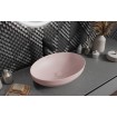 Овальний умивальник на стільницю Mexen Cornelia 50x37 см, рожевий матовий
