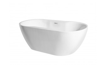 Окремостояча акрилова ванна Besco Navia 150x80 з сифоном click / clack, золотий (WAS-150-NZL)