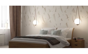 Двоспальне ліжко WoodSoft Norden / Норден 160x200, Вільха (Nord160200VIL)