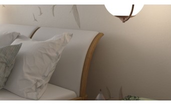 Двоспальне ліжко WoodSoft Norden / Норден 160x200, Вільха (Nord160200VIL)