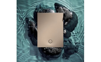 Душовий піддон, камяний Omnires Aquarock M+ 80x160 см, антиковзкий, прямокутний, Бежевий матовий