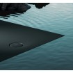 Душовий піддон, камяний Omnires Aquarock M+ 80x160 см, антиковзкий, прямокутний, Чорний матовий