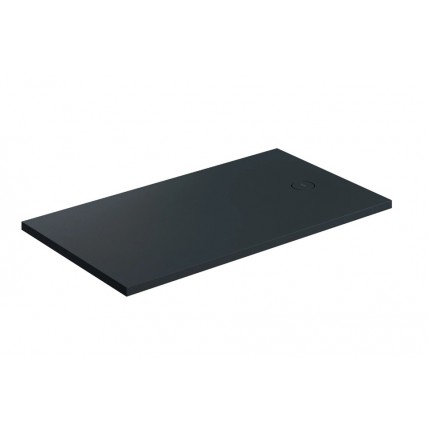 Душовий піддон, камяний Omnires Aquarock M+ 80x160 см, антиковзкий, прямокутний, Чорний матовий