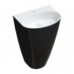 Окремостоячий умивальник Omnires Siena M+ 55x43 см, чорно-білий глянцевий (SIENAUWBCP)
