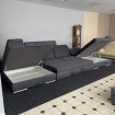 Кутовий диван розкладний, великий ВІКОМеблі Ostin P3 / Остін П3, п-подібний, темно-сірий, з двома вмістимими нішами для білизни (Viko-OstinP3) Кутовий диван розкладний, великий ВІКОМеблі Ostin P3 / Остін П3, п-подібний, темно-сірий, з двома вмістимими нішами для білизни (Viko-OstinP3)