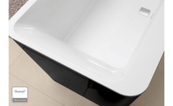 Ванна Villeroy&Boch Squaro Edge 12 DUO 180x80x45 з панелю та сифоном, Кварил (UBQ180SQE7PDV-01)