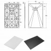 Душовий піддон конгломерат SMC, прямокутний Besco Vexo Black UltraSlim 150x90x2,6 см, Чорний матовий, із структорованою поверхнею Душовий піддон конгломерат SMC, прямокутний Besco Vexo Black UltraSlim 150x90x2,6 см, Чорний матовий, із структорованою поверхнею