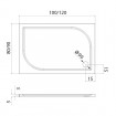 Душовий піддон NEW TRENDY IDEO 120x90x5,5 см (B-0323)