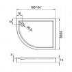 Душовий піддон NEW TRENDY NEW MAXIMA R 100x80x14 см (B-0375) Душовий піддон NEW TRENDY NEW MAXIMA R 100x80x14 см (B-0375)