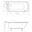 Акрилова ванна Roca Linea 150x70 см, пряма + ніжки (A24T010000) Акрилова ванна Roca Linea 150x70 см, пряма + ніжки (A24T010000)