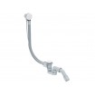 Сифон для ванни злив-перелив Excellent Simple 2.0 автомат 57 см, під будь яку ванну, Pop UP, відкриття - закриття поворотом кришки переливу, колір Білий глянцевий / White