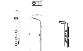 Гідромасажна панель Ravak Jet Inox (X01453)