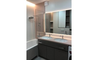 Душова шторка для ванни, нерухома Wave Glass Margo 90x150 см, односекційна, прозоре скло, профіль хромований