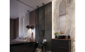 Дзеркало з LED підсвіткою у ванну Elita Sharon Long 35/150 Rose Gold, 35x150x3,1 см (168706)