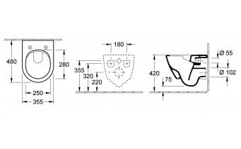 Підвісний унітаз Villeroy&Boch Subway 2.0 (5606R0R1)