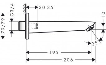Злив для ванни Hansgrohe Logis хром (71410000)