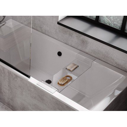 Акрилова полиця - сидіння, стілець для ванни Besco Clear 70x25 см (PW-CL-70)