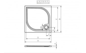 Душовий піддон Riho Kolping 800х800, білий (DB20)