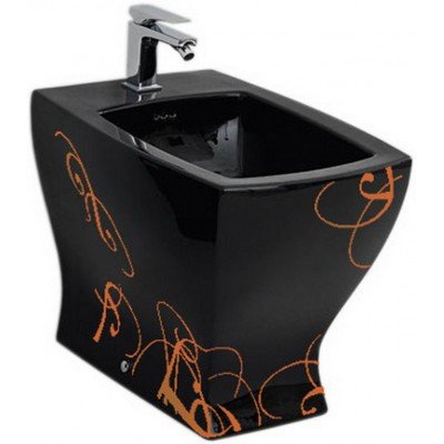 Підлогове біде ArtCeram Jazz, gold lettering black (JZB0020306) Підлогове біде ArtCeram Jazz, gold lettering black (JZB0020306)