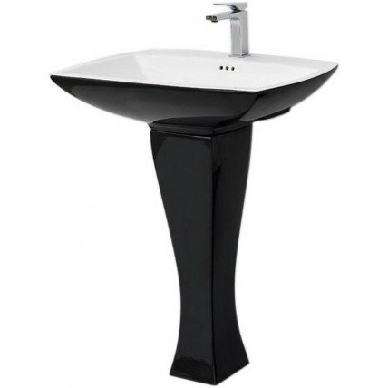 Підвісний умивальник ArtCeram Jazz, black white (JZL0040150)