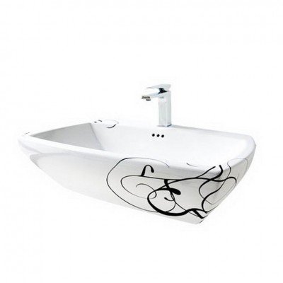 Підвісний умивальник ArtCeram Jazz, black lettering (JZL0050103) Підвісний умивальник ArtCeram Jazz, black lettering (JZL0050103)