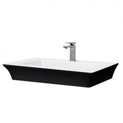 Підвісний умивальник ArtCeram Jazz, black white (JZL0070150) Підвісний умивальник ArtCeram Jazz, black white (JZL0070150)