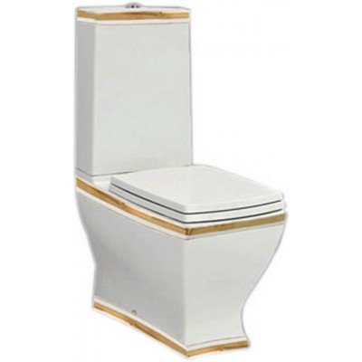 Унітаз моноблок ArtCeram Jazz, gold stripes (JZV0030111) Унітаз моноблок ArtCeram Jazz, gold stripes (JZV0030111)