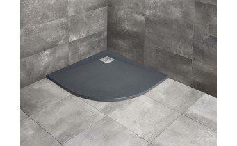 Душовий піддон, камяний Radaway Kyntos A 90x90 см, антрацит (HKA9090-04)